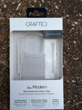 Crafted 'the Modern' Slim Clear Case for 2024 iPhone Pro - Transparent